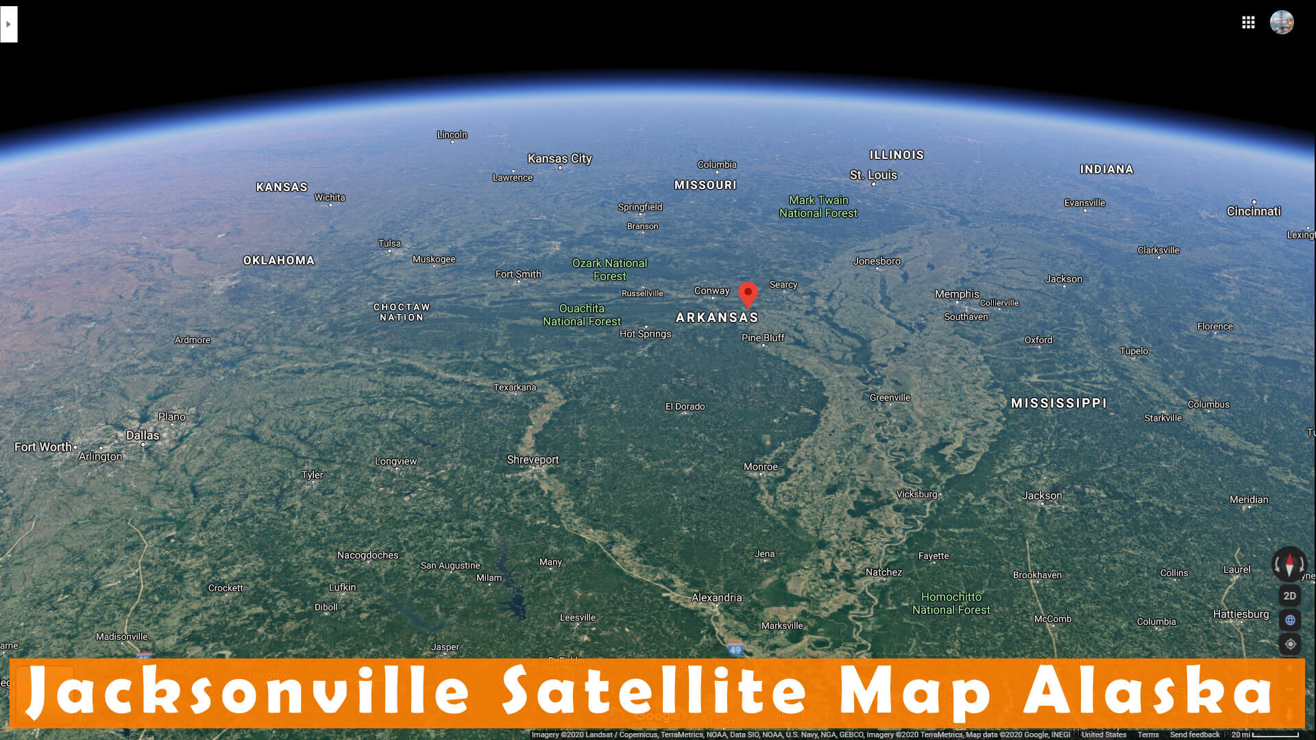 Jacksonville Satellite Map Alaska